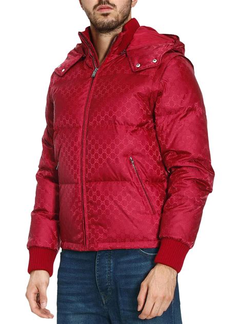 gucci jacket mens red|gucci jacquard puffer jacket.